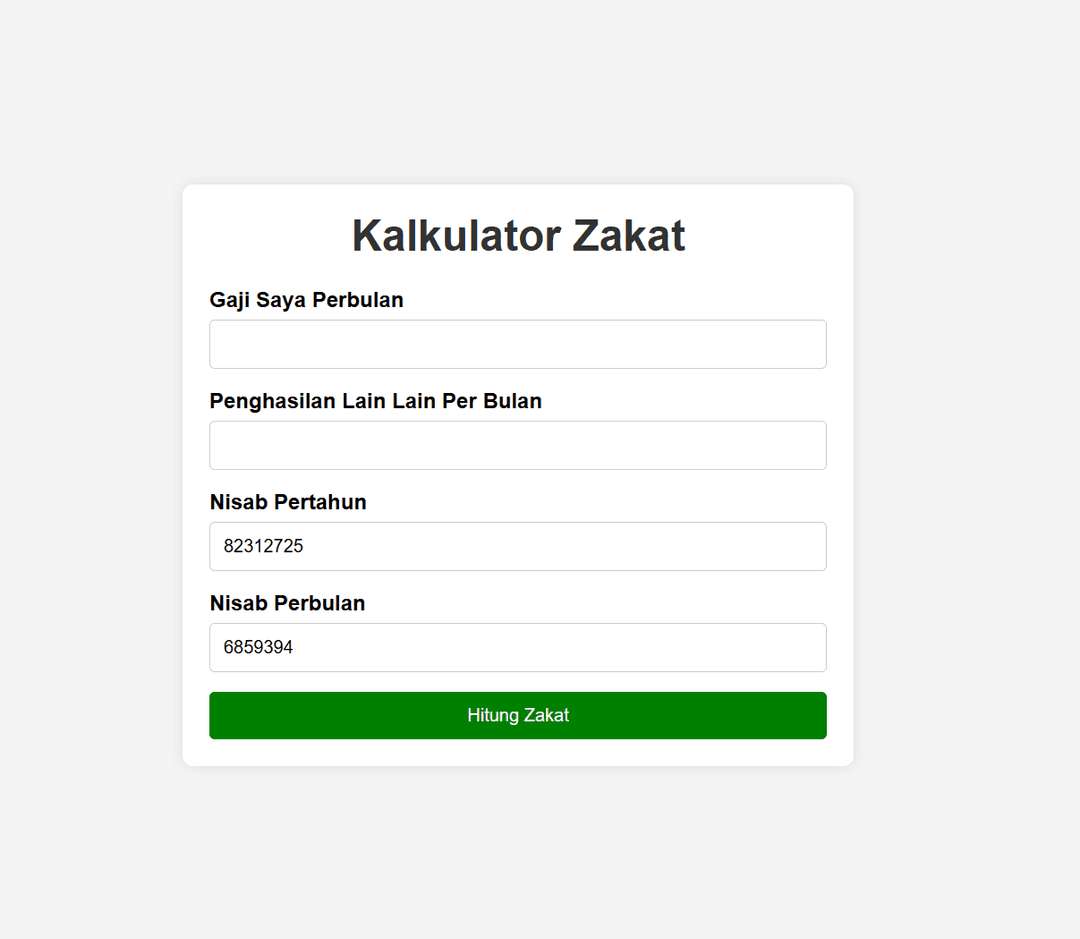 Kalkulator Zakat