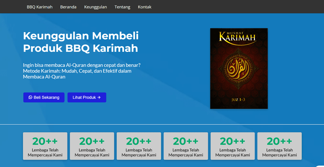 Website Product BBQ Karimah